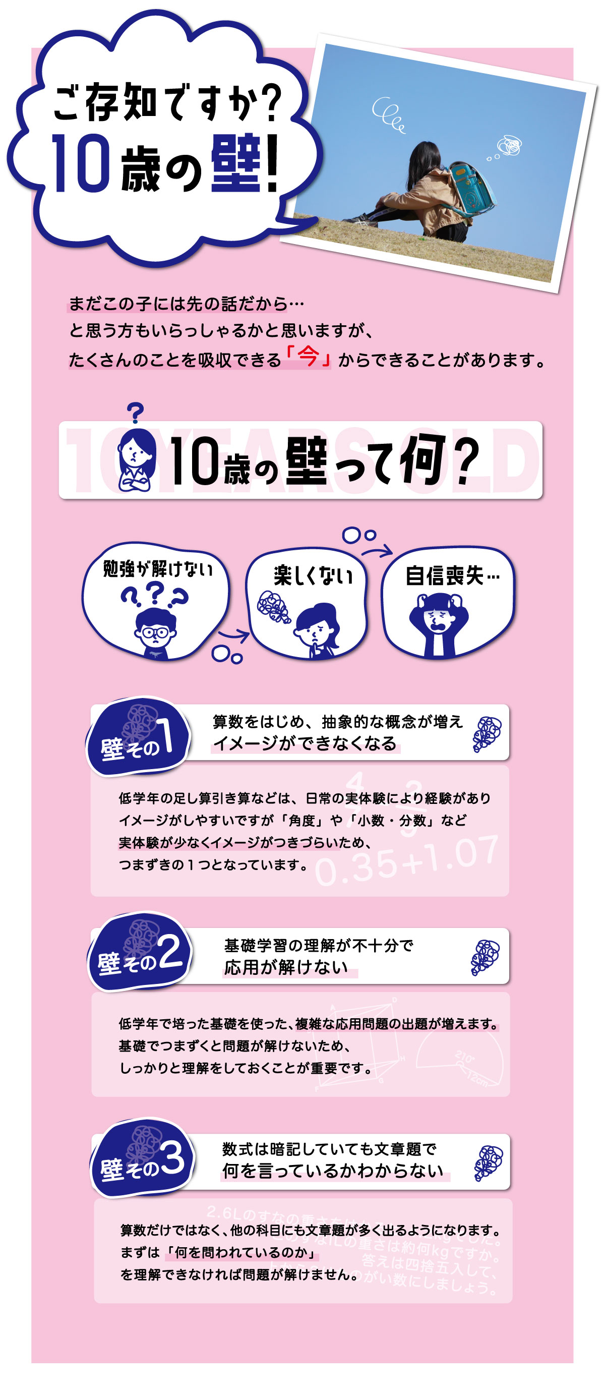 ご存知ですか10歳の壁!